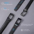 Men s Leather Dress Casual Belt 1 3 8  Automatic Adjustable Click Buckle Belt   