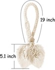 2 Pack Boho Curtain Tiebacks hand Knitting Cotton Curtain Holdbacks 