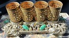 Sam Fink Vintage Jeweled Vanity Filigree Ormolu Lipstick Holder Sf Mid Century