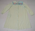 Vintage Jcpenney Robe Nightgown 2 Piece Set Size L 70s Pale Mint Green Made Usa