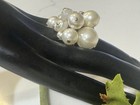 Chanel Cc Faux Pearl Cluster Ring     Gold Plated     Size 6 25