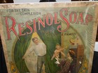 Antique Resinol Soap Store Advertising Cardboard Sign - 100  Original - 22 X 28