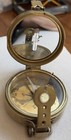 Vintage Brass Brunton Style Surveying Compass - Nautical Sighting Pocket Transit