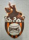 Vintage 1930s-1940s St  Louis Browns Baseball Team Sticker Decal Muncrief Estate