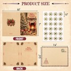 24 Vintage Christmas Cards  5 x7  Winter Scenery Art Set Christmas Greeting Card