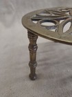  Antique Victorian Brass Trivet Fireplace Kettle Stand