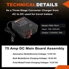 Vland Pm3-75lk 75 Amp Power Improv Converter charger For Rv Ac 110v Dc 12v Oem