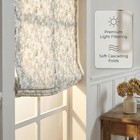 Elegant Floral Bird Relaxed Roman Shades  Light Filtering Blinds  Cordless Lift 