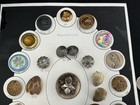 Mixed Lot 27 Vintage   Antique Buttons Metal Glass Ceramic Miscellaneous