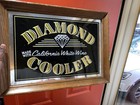 Diamond Cooler California White Wine Framed Advertising Sign 14x19