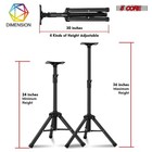5core Speaker Stand Pair Adjustable Heavy Duty Short Pa Dj Tripod Monitor Stands