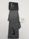 Nike Dri-fit Head Tie Adult Unisex Sweat Band Workout Coal Heather Grey Black