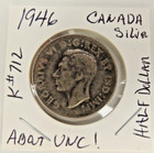 1946 George Vi Canada Half Silver Dollar About Unc  21188-world-y 