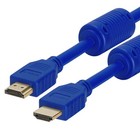 10ft Blue Hdmi Cable 28awg High-speed Male Cord 4k Hdtv Ps4 Ps5 Xbox Gold Plugs