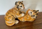 Enesco Playing Tiger Cubs Figurine Sculpture Japan  7    Long