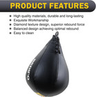 Superior Boxing Speed Bag - Pu Leather Speed Punching Ball - Heavy Duty Hanging
