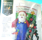 Farmer Santa Felt Applique Stocking Kit  Country Christmas Ms10-037 New Bucilla