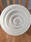 Vintage Art Deco Mcm Schoolhouse Ceiling Light Shade Globe Glass Bullseye 