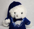 Vintage 2007 Dan Dee Snowflake Teddy Bear Christmas Plush White Boy W  Blue Tux
