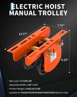 Electric Hoist Manual Trolley 2200 Lbs 1 Ton Adjustable 2 68 -4 33  I-beam