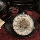 Vintage Bell Systems Black Rotary Dial Oval Base Antique Telephone 1931 Good 
