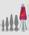 27    Grande Lava Lamp black Base cap  yellow Wax blue Liquid