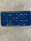 1958 Ohio  License Plate - 229 Ck -  Nice 