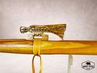 Premium Exotic Canary Wood Native American Flute W acrylic Inserts  F  7 8 Bore