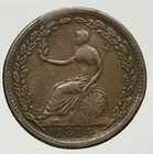 1814 Canada Provinces Uk Britain Duke Wellington Half Penny Token Coin I92582
