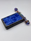 Michael Shaw Art Stained Glass Blue Violet Kaleidoscope Unique Signed By Artist