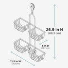 Over The Shower Hand Held Hose Caddy Neverrust Aluminum Satin Chrome 4-baskets