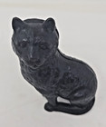 Antique Cast Iron Seated Cat With Soft Hair Bank  Arcade Mfg Co   1910 U191