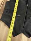 Z1r Black Leather Motorcycle Riding Conceal Carry Vest Womens Large