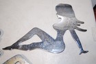 Pair Of Vintage Nude Lady Luck Semi Truck Mud Flap Girl Grill Emblem Ornaments