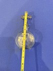 Vintage Clear Glass Bottle Decanter With Metal Cross Stopper     8    