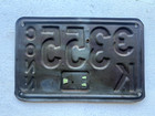 1946 Vintage Connecticut Motorcycle License Plate Orig 47 Metal Stencil Yr Tab