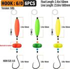 6pcs Catfish Rigs Catfish Float Rigs Catfishing Tackle Santee Rig Cir  