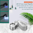40x Jewelers Loupe Jewelry Loop Coin Magnifier Light Pocket Led Magnifying Glass