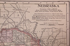 Antique 1904 Map   The State Of Nebraska  13x21 - 07