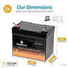 Chrome Battery 12v 35ah Agm Battery For Hoveround Mpv5 Mpv4 Wheelchair- 2 Pack