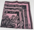 Sera  Fine Silk 100  Italian Silk Pink Floral Ornate Pocket Square Brand New
