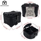 45l Motorcycle Rear Top Case Black Aluminum Alloy Trunk With Safety Lock