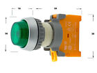 Pln-22a Ati Green Led Pilot Indicator Light 22mm 120v Ac dc Replaceable Lamp