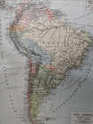 1926 South America Vintage Map Brazil Argentina Peru Original 11 5 X 9 5 - C11-9