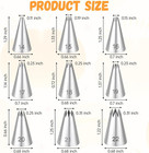 Boquillas Reposteria Acero Inoxidable Juego 9 Piezas Estrella Decorar Pastel