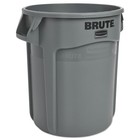Rubbermaid Vented Brute 20 Gallon Gray Resin Container Without Lid round Handle