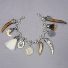 Vintage Bavarian Traditional Costume Jewelry Charivari With Hunting Pendants