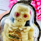 Skeleton Skull Panneng Oil Lucky Whisper Wealth Fortune Tawee Thai Amulet  17683