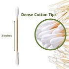Q-tips Cotton Swabs 100  Double Cotton Tips Wood Sticks Cotton Swabs 500 Count
