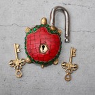 Vintage Solid Brass Padlock Antique Lock And Key Rustic Turtle Tortoise Decor